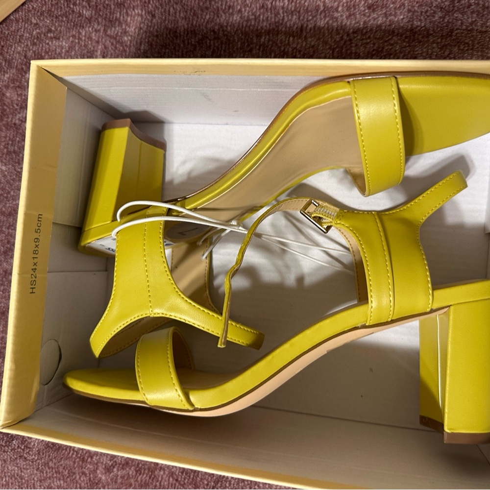 Nine West Yellow Heeled Sandals